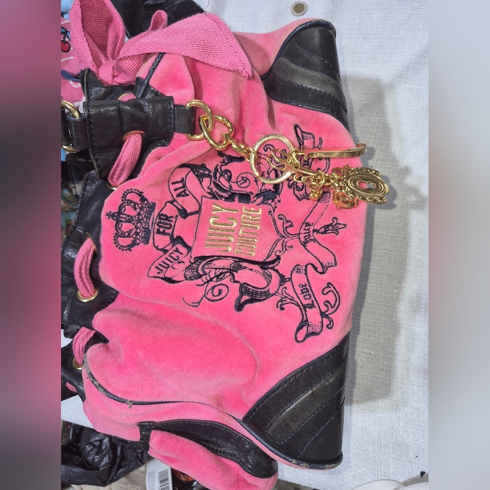 Juicy Couture Velour Daydreamer Bag( Pink) - Picture 14 of 15